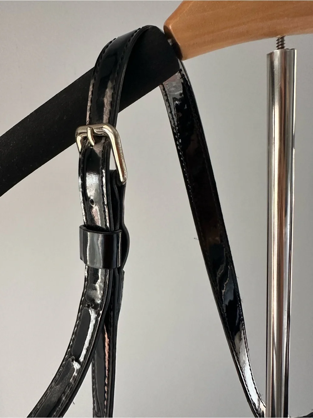 kate spade Black Nylon Shoulder Bag with Patent Trim